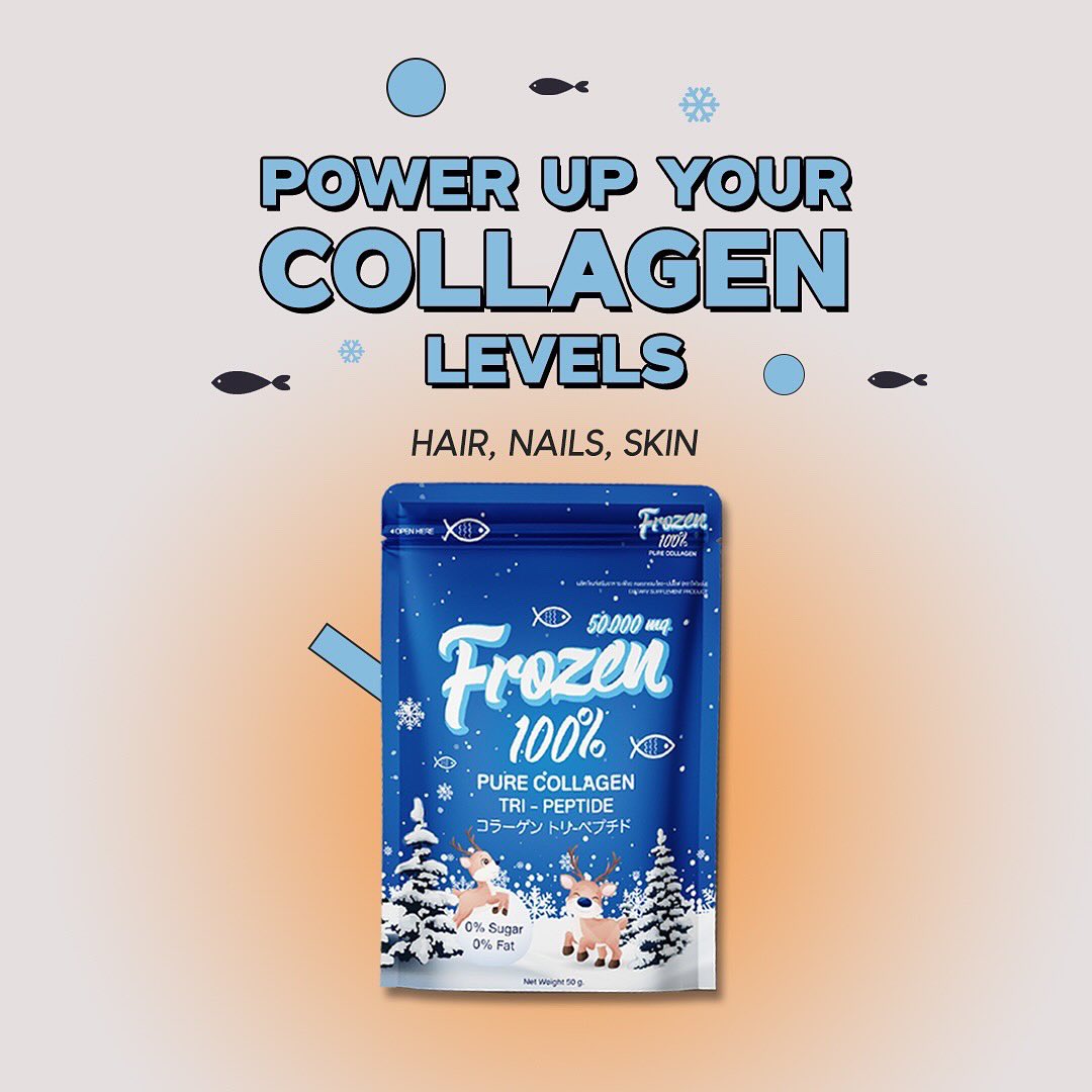 Frozen 100% Pure Collagen Tri - Peptide 50,000 mg 100% powder
